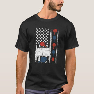 Camiseta Mesa de ping pong Deportes Bandera Americana Mesa