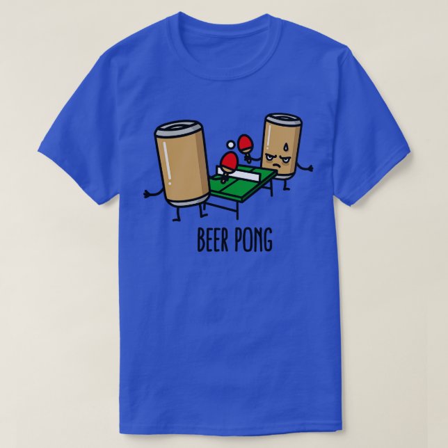 Camiseta Mesa de ping pong ping pong ping pong cerveza (Diseño del anverso)