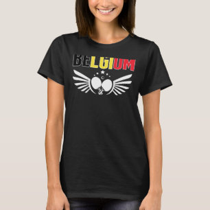 Camiseta Mesa de tenis de Bélgica Apoya al ping pong belga 
