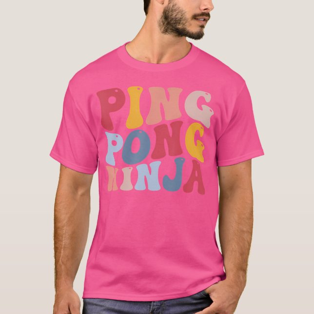 Camiseta Mesa de Tenis de Ping Pong Ninja (Anverso)