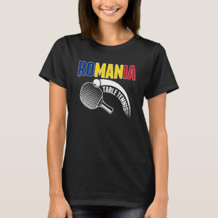 Camiseta Mesa de Tenis de Rumania Apoya el Ping Pong Ruman