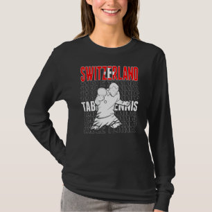 Camiseta Mesa de tenis de Suiza Apoya el ping pong suizo