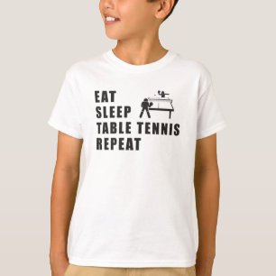 Camiseta Mesa de tenis Paddle Ping Pong Repetir la idea de