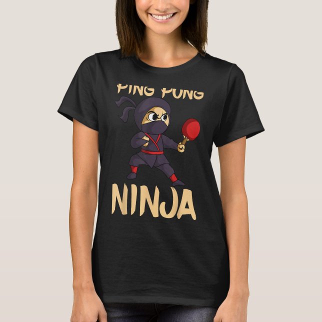 Camiseta Mesa de tenis Ping Pong Ninja Lover (Anverso)