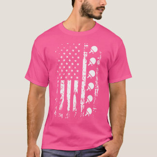 Camiseta Mesa De Tenis Shirt Bandera Estadounidense Tenis D
