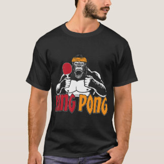 Camiseta Mesa King Pong Tennis Ping Pong Gorilla Table Ten