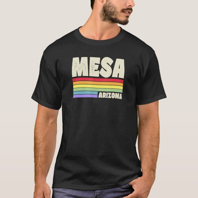 Camiseta Mesa Orgullo Arizona Bandera Arcoiris Orgullo Gay  (Anverso)