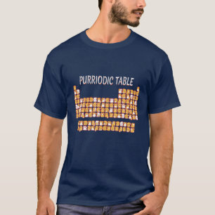 Camiseta MESA PURRIODICA Cuta Tabla Periódica De Gatos Pun