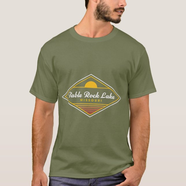 Camiseta Mesa Retro del Sunset de Table Rock Lake Missouri (Anverso)