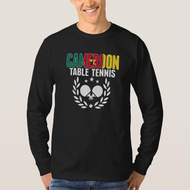 Camiseta Mesa Tenística de Camerún  Soporte de Ping Pong ca (Anverso)