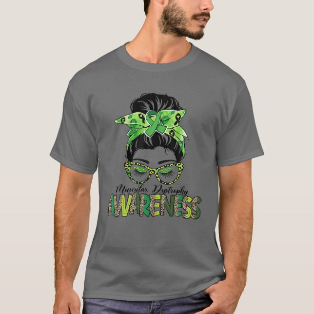 Camiseta Mesada mujer de un bollo verde Cinta de la mano Di (Anverso)
