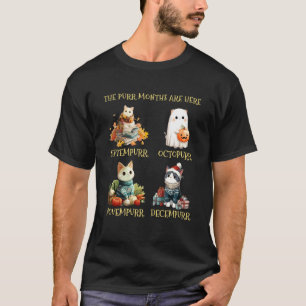 Camiseta Meses BER Meses de Ronroneo Otoño Invierno Gato
