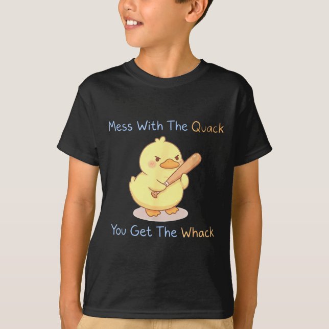 Camiseta Mess With The Quack You Get The Whack Funny Duck M (Anverso)