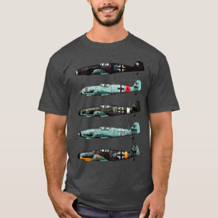 Camiseta Messerschmitt BF109 cazaalemán de la Segunda Guerr