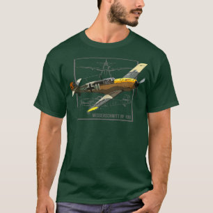 Camiseta Messerschmitt BF 109 Avión de caza alemán de la Se
