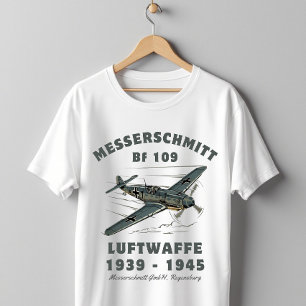 Camiseta Messerschmitt Bf 109 Luftwaffe Caza de la Segunda 