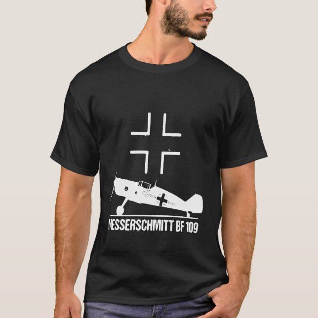 Camiseta Messerschmitt BF 109 ME Warbird German Luftwaffe W (Anverso)