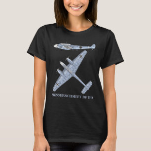 Camiseta Messerschmitt Bf 110 Pla, Bombardero alemán Ww2