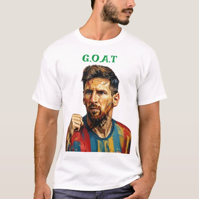 Camiseta Messi Art - Elegante Ventilador De Fútbol (Anverso)