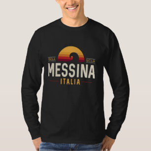 Camiseta Messina Italia Messina Sicilia Italia Onda retro