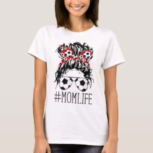 Camiseta Messy Bun Bandana Cabello con gafas de sol de fútb