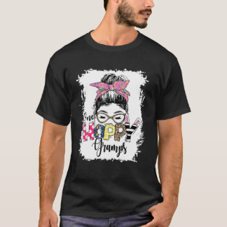 Camiseta Messy Bun Bunny One Hoppy Gramps Leopard Happy Eas
