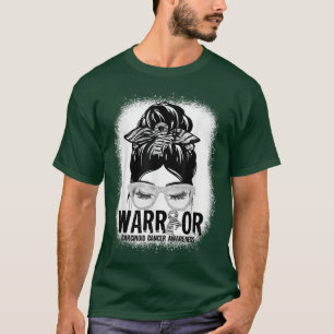 Camiseta Messy Bun Cinta cebra Carcinoide Cáncer Guerrero G