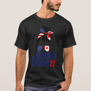Camiseta Messy Bun Freedom Convoy 2022 Apoya a Canadian Tru