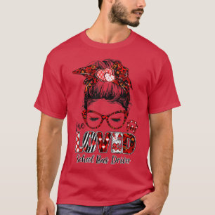 Camiseta Messy Bun Hair Un Amante Conductor De Autobús Esco