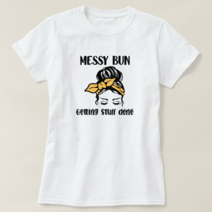 Camiseta Messy Bun Hairstyle T-Shirt