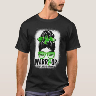 Camiseta Messy Bun Leopard Green Ribbon