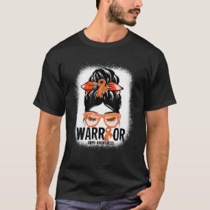 Camiseta Messy Bun Leopard Naranja Ribbon regalo de guerrer
