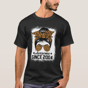 Camiseta Messy Bun Leoprad Impresionante Desde 2004 18 Años