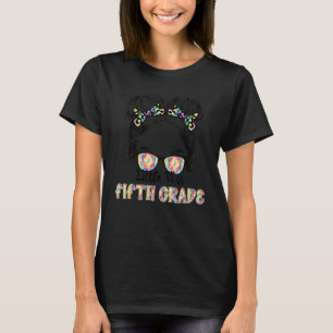 Camiseta Messy Bun Little Miss Quinto Grado De Vuelta A Sch