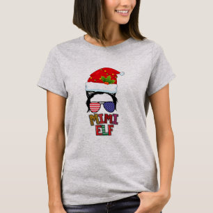 Camiseta Messy Bun Mimi Elf Grupo familiar coincidente