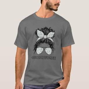 Camiseta Messy Bun Mom Bandana Glasses