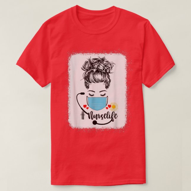 Camiseta Messy Bun Spooky Cna Certified Assistant H (Diseño del anverso)