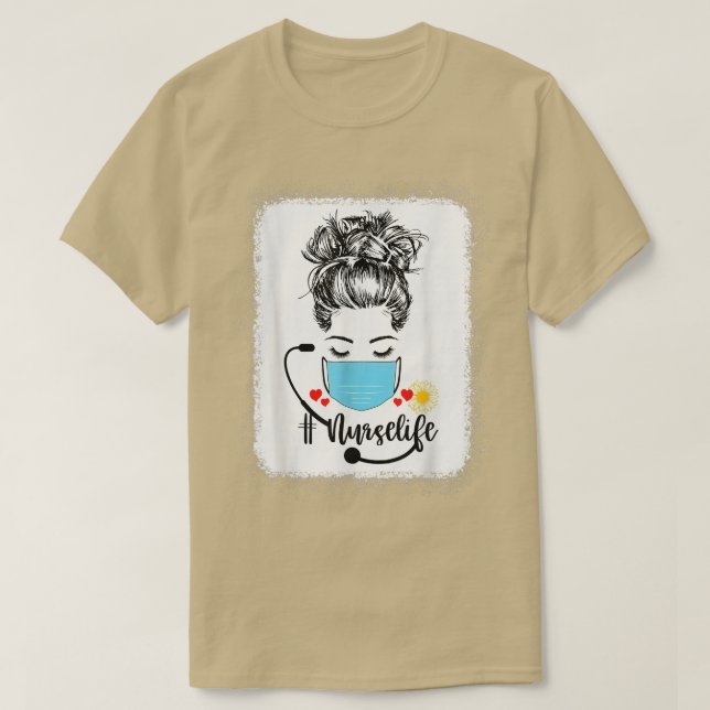 Camiseta Messy Bun Spooky Cna Certified Assistant H (Diseño del anverso)