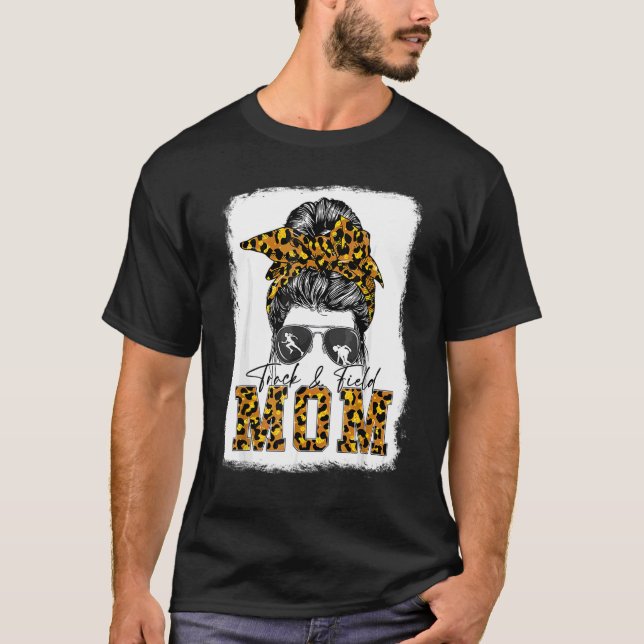 Camiseta Messy Bun Track Field Mamá Corriendo Madres (Anverso)