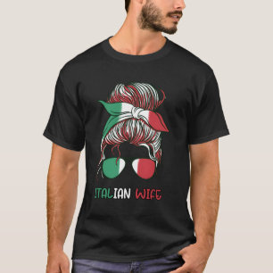Camiseta Messy Buns Bandera italiana Italia
