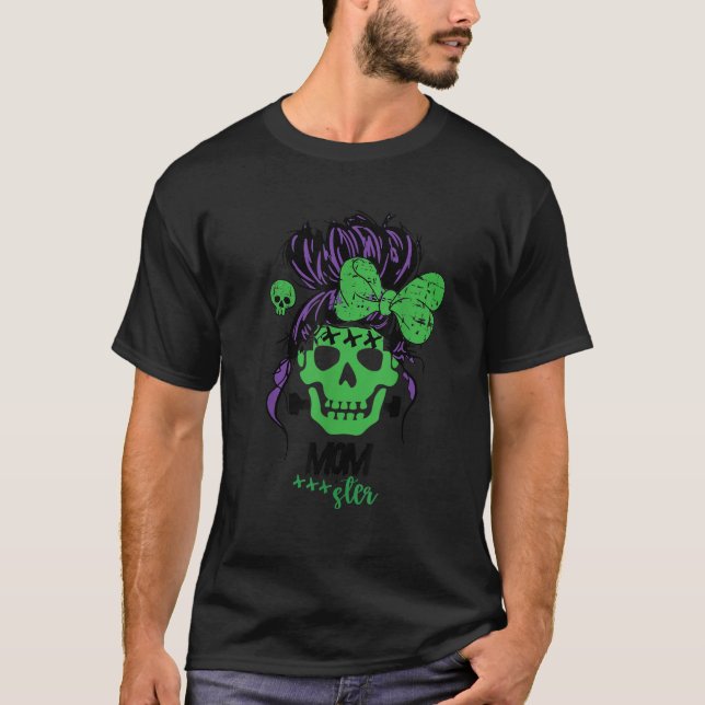 Camiseta Messy Hair Bun Monster (Anverso)