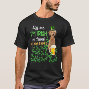 Camiseta Mestizo de Caniche Bésame Soy Irlandés O Borracho