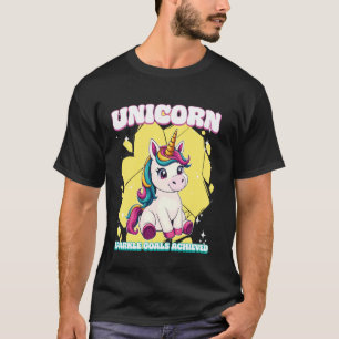 Camiseta Meta de brillo de unicornio conseguida Unicornio