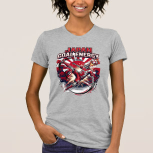Camiseta Meta de energía de Japón esqueleto atacante nacion