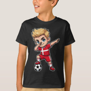Camiseta Meta de niño dab de Dinamarca Dibujo Bandera danes