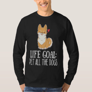Camiseta Meta de vida acariciar todos los perros cachorro a