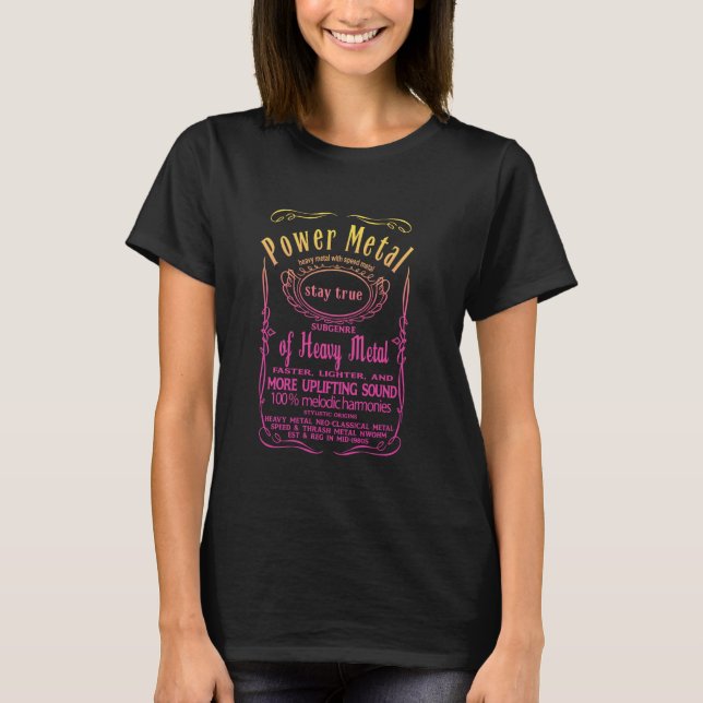 Camiseta Metal de poder Thrash Death Metal Guitar Heavy Met (Anverso)