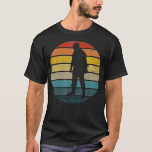 Camiseta Metal detector Silhouette On A Distressed Retro Su