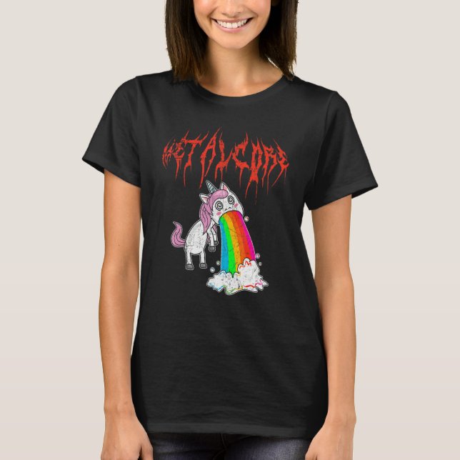 Camiseta Metal Festival Puking Unicorn Death Metal Unicorn (Anverso)