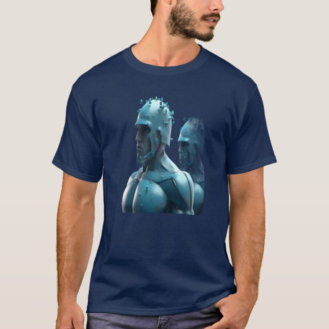 Camiseta Metal Men on a Midnight Blue, Short Sleeve T-Shirt (Anverso)